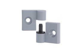Zawias demontowalny do profili 40 mm z rowkiem 8 mm, 32 x 60 mm, otwory pod śruby stożkowe M6, sworzeń prawy (CFGY-D), szary - ELESA+GANTER CFGY.40/40 SH-6-D-8-C33