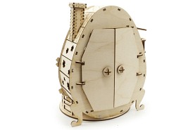 Ozdoba wielkanocna | drewniany domek na jajka