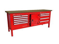 STÓŁ WARSZTATOWY Z SZAFKAMI - 2070x600 mm - FAST SERVICE (P-3-162-01)