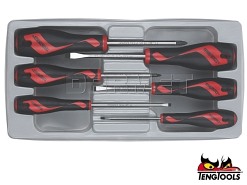 Zestaw wkrętaków płaskich i krzyżowych Pozidriv, MD906N4 - 6 szt. - TENGTOOLS (18591-0106)