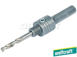 Trzpień mocujący sześciokątny z wiertłem centrującym do otwornic o średnicy 19-29 mm - WOLFCRAFT (WF5957000)