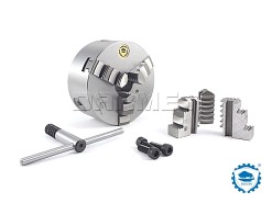 Uchwyt tokarski 125 mm | samocentrujący spiralny | żeliwny 3 - szczękowy | DIN 6350 - BISON BIAL 3204-125