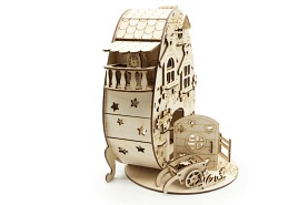 Ozdoba wielkanocna | drewniany domek na jajka