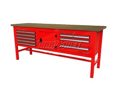 STÓŁ WARSZTATOWY Z SZAFKAMI - 2070x600 mm - FAST SERVICE (P-3-114-01)