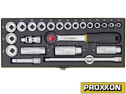 Zestaw kompaktowy kluczy nasadowych 3/8" - 24 części - PROXXON (PR23110)