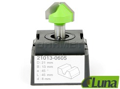 Frez do fazowania 45° do drewna | 21 x 13 x 8 mm - LUNA (21013-0605)