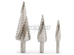 Wiertło stożkowe stopniowe | 4 - 30 mm | HSSCo - ZESTAW 3 SZTUK - FESTA Standard (170106)