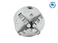 Uchwyt tokarski samocentrujący spiralny, żeliwny, 4 - szczękowy: 125 MM (DIN 6350) - BISON BIAL (3604-125)