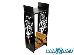 Stojak kosz na drewno kominkowe | 46 x 35 x 115 cm | blacha 1,5 mm - DARMET