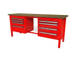 STÓŁ WARSZTATOWY Z SZAFKAMI - 2070x600 mm - FAST SERVICE (P-3-136-01)