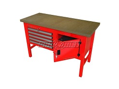 STÓŁ WARSZTATOWY Z SZAFKAMI - 1400x600 mm - FAST SERVICE (P-3-044-01)