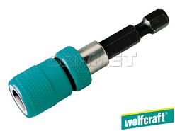 Uchwyt do końcówek z magnesem i ogranicznikiem głębokości z magnesem perścieniowym, gniazdo sześciokątne: 1/4", długość: 60 mm - WOLFCRAFT WF2411000
