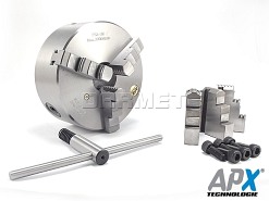 Uchwyt tokarski samocentrujący spiralny, stalowy, 3 - szczękowy: 160MM - APX (3504)