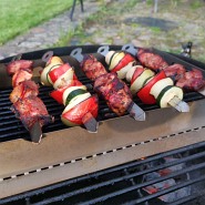 Grill szaszłykarnia ze stali nierdzewnej z 5 szpadami| 38 x 29,5 x 5,3 cm - DARMET