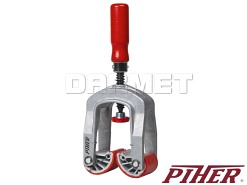 Ścisk krawędziowy aluminiowy, zakres zacisku - 10-80 mm - PIHER (P57101)