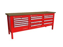 STÓŁ WARSZTATOWY Z SZAFKAMI - 2230x600 mm - FAST SERVICE (P-3-142-01)