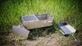 Grill składany, turystyczny ze stali nierdzewnej| 46,3 x 25 x 20 cm - DARMET