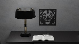 Dekoracja ścienna do salonu | lew | ażur 20 x 20 cm - DARMET