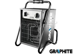 Nagrzewnica elektryczna 3300W, temperatura grzania: 0 - 85°C - GRAPHITE (58G201)