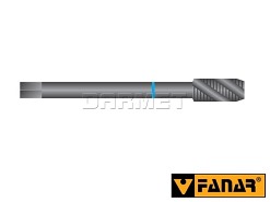 Gwintownik maszynowy wysokowydajny HSS-E, powłoka OX, DIN 376-C - gwint metryczny zwykły M33 R40, nieprzelotowy (Rm ≤ 1000) - FANAR (D2-516801-0330)