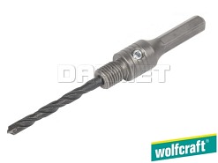 Trzpień mocujący sześciokątny z wiertłem centrującym, 8 x 80 mm - WOLFCRAFT WF5956000