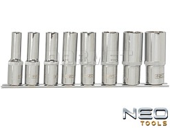 Zestaw długich kluczy nasadowych Spline 1/2" - 8 sztuk - NEO TOOLS (08-650)
