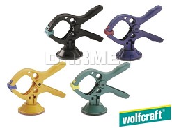Mini- ścisk sprężynowy z ssawką Microfix, zakres zacisku - 20 mm - 4 sztuki - WOLFCRAFT (WF3663000)