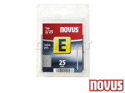 Gwoździe tapicerskie typ J, wymiary: 25 mm x 2 mm - 1000 sztuk - NOVUS NV044-0065