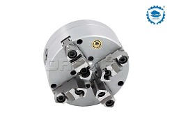 Uchwyt tokarski samocentrujący spiralny, żeliwny, 4 - szczękowy: 125 MM (DIN 6350) - BISON BIAL (3675-125)