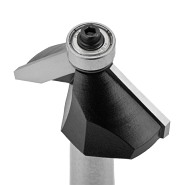 Frez do drewna CNC PREMIUM fazujący 45° z łożyskiem dolnym | Śr. robocza 24,3 mm | Dł. robocza 8 mm - GLOBUS (FT905-2408-0001)