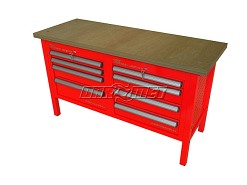 STÓŁ WARSZTATOWY Z SZAFKAMI - 1400x600 mm - FAST SERVICE (P-3-066-01)