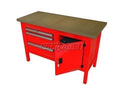 STÓŁ WARSZTATOWY Z SZAFKAMI - 1400x600 mm - FAST SERVICE (P-3-075-01)
