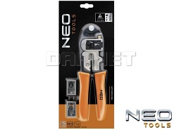 Szczypce do końcówek telefonicznych 4P, 6P, 8P, długość: 195MM - NEO TOOLS (01-501)