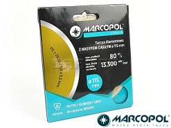 Tarcza diamentowa z nasypem ciągłym, do cięcia na mokro, 115 x 22,23MM - MARCOPOL (Q780)