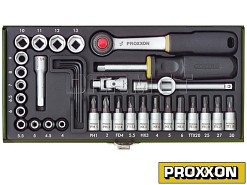 Zestaw mechaniki precyzyjnej z grzechotką 1/4" - 36 części - PROXXON (PR23080)