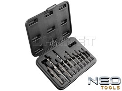 Wykrętaki do zerwanych śrub z wiertłami pilotującymi - 10 elementów - NEO TOOLS (09-609)