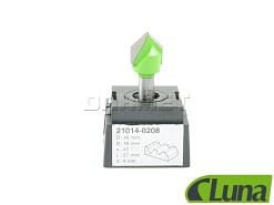 Frez bruzdujący, stożkowy 90° do drewna | 16 x 16 x 8 mm - LUNA (21014-0208)