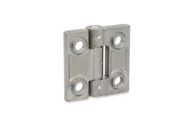 Zawias do ciężkich zastosowań 80 x 80 mm | 4 otwory pod śruby M10 | typ B, stal nierdzewna AISI 316 - ELESA+GANTER GN 237.3-A4-80-80-B-GS