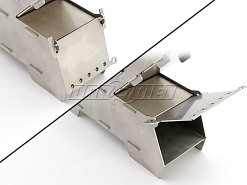 Piecyk kominek rakietowy survivalowy składana kuchenka polowa | 40 cm - DARMET