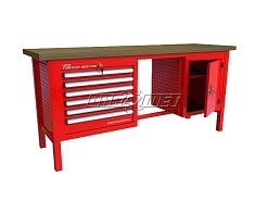 STÓŁ WARSZTATOWY Z SZAFKAMI - 1920x600 mm - FAST SERVICE (P-3-153-01)