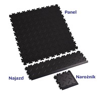 Podłoga Fortelock Industry 2010 - wzór diament (Diamond ECO Black)