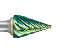 Pilnik obrotowy stożkowy ostry SKM z powłoką ACC, frez do metalu VHM - 6 x 18 mm NG6 Pro Line - KM60618-NG6 ACC