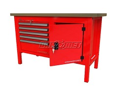 STÓŁ WARSZTATOWY Z SZAFKAMI - 1400x600 mm - FAST SERVICE (P-3-072-01)