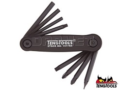 Zestaw kluczy imbusowych, TX i wkrętaków, 8 elementów - TENGTOOLS (16267-0103)