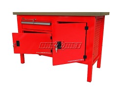 STÓŁ WARSZTATOWY Z SZAFKAMI - 1400x600 mm - FAST SERVICE (P-3-078-01)