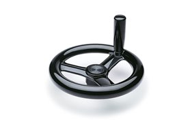 Koło ręczne wieloramienne 100 mm, z duroplastu, z obrotową rękojeścią, piasta nierozwiercona - ELESA+GANTER VR.100 FP+I