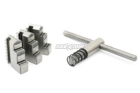 Uchwyt tokarski samocentrujący, żeliwny, 3 - szczękowy | 125 mm | chwyt Morse MK3 łożyskowany (DM-MW3-D125)