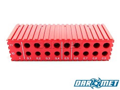 Stojak na wiertła 10 - 11,9 mm | 20 otworów | kolor czerwony (2026)