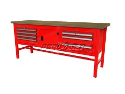 STÓŁ WARSZTATOWY Z SZAFKAMI - 2070x600 mm - FAST SERVICE (P-3-112-01)
