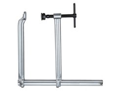 Ścisk stalowy, śrubowy, o dużej głębokości chwytania, model EUD/T z uchwytem "T", 400 x 400 mm, nacisk 650 kg - ZALCO EUD36T40J